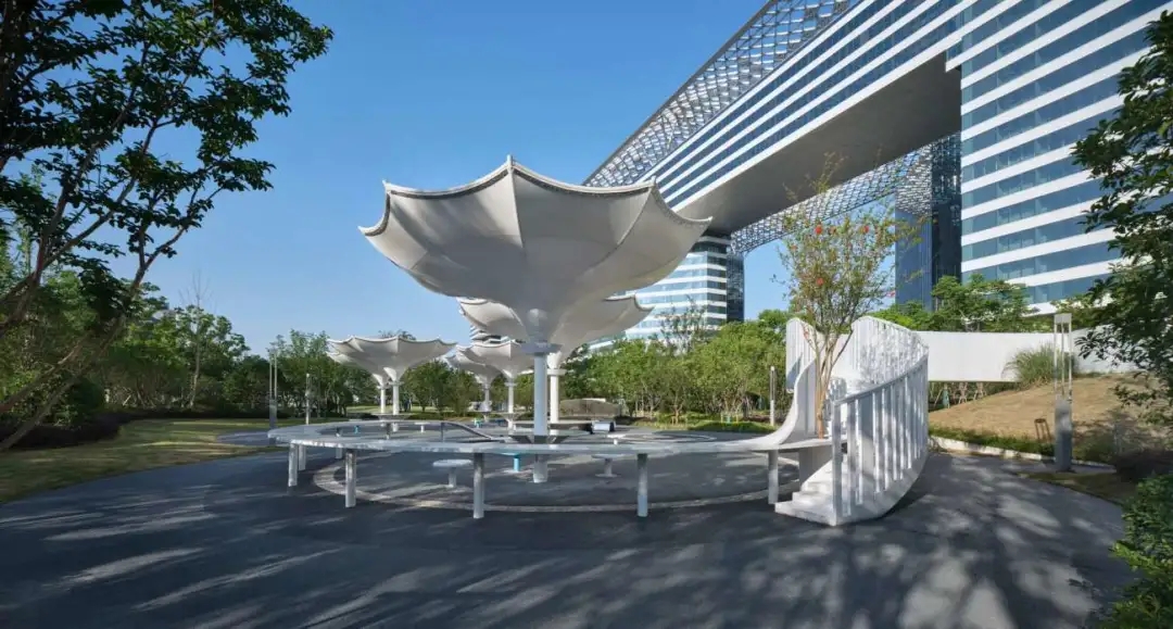 口袋公園，那些適得其所的張拉膜設(shè)計